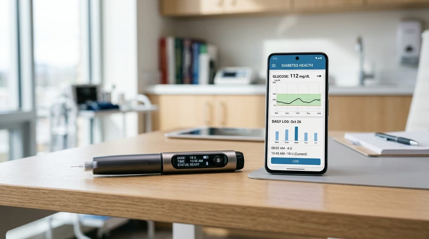 Smart connected insulin pen and automated precision diabetes delivery system